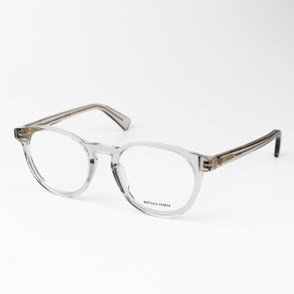 NEW Bottega Veneta BV1225O 007 Grey Oval Unisex Eyeglasses